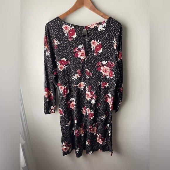 Torrid Black Floral Challis Shift Dress 1X - Picture 3 of 11